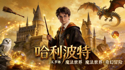 电影海报 - 奇幻冒险《哈利波特》魔法世界封面