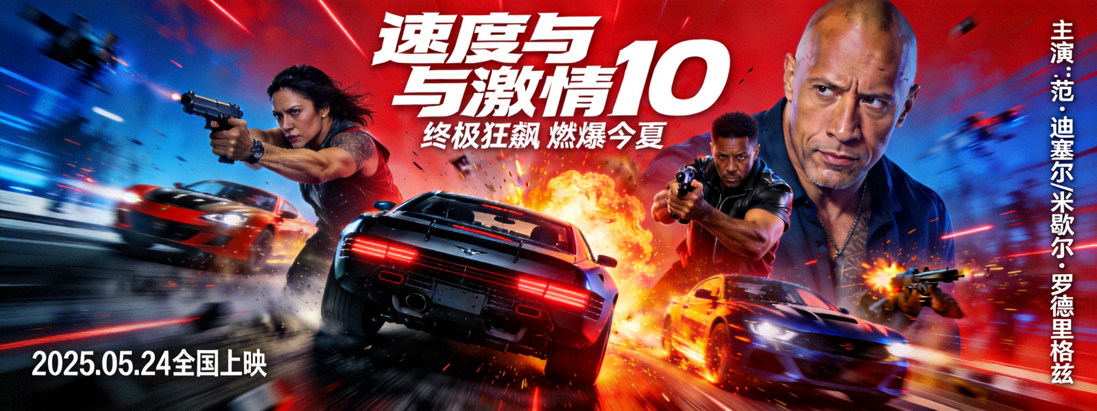 巨幕轮播焦点图 - 热门动作电影海报